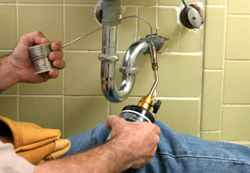 soddering Plumbing under sink